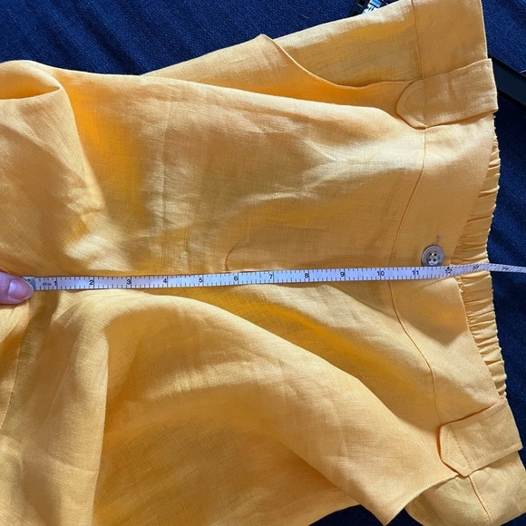 ❤️JMP vintage linen two piece women’s 18 two piece yellow round neck France - Picture 10 of 11